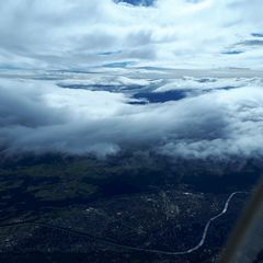 Flugwegposition um 12:12:34: Aufgenommen in der Nähe von Gemeinde Thaur, Thaur, Österreich in 4144 Meter
